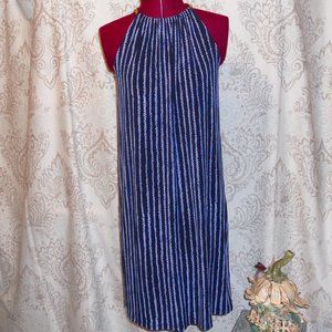 NWT Michael Michael Kors XS Blue/White Stripe Sleeveless Dress